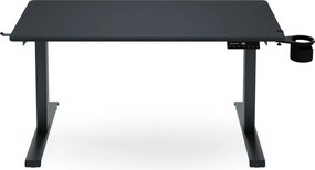 Biurko elektryczne z regulacją wysokości ergonomiczne antracytowe,1200x600 mm: ARIA
