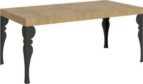 Stół rozkładany 200/304x90 cm Paxon dąb naturalny nogi antracytowe