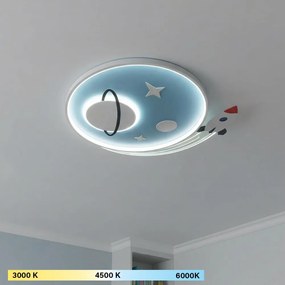 Brilagi - LED Dziecięca lampa sufitowa STARSHIP, LED 64 W, 230 V, 3000/4500 K, niebieska
