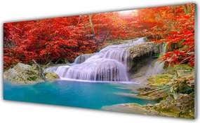 Szkło nad Blatem Wodospad w Barwach Jesieni