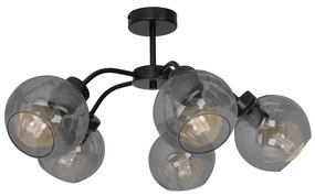 Lampa sufitowa, 5 kloszy kule SOFIA SMOKED 5xE27
