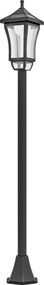 Outsunny Latarnia solarna ogrodowa 127 cm – zimne białe LED, czujnik zmierzchu, IP44
