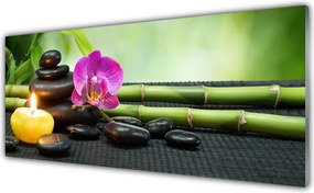 Szkło Dekoracyjne do Kuchni Chwila Wyciszenia: Bambus I Kwiat