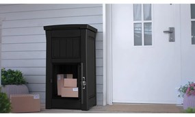 Ciemnoszara skrzynia ogrodowa Parcel – Keter
