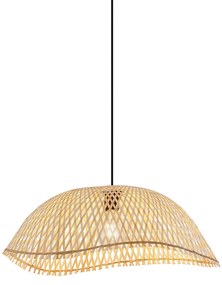 Boho lampa wisząca czarna z bambusem - Lily