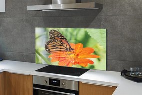 Panel Szklany Symbioza: Motyl i Roślina