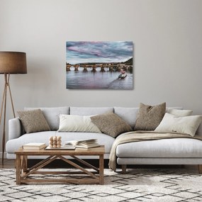 Obraz na szkle - rzeka Wełtawa (70x50 cm)