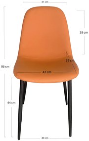 Krzeso ze sztucznej skóry Teok w kolorze czarnym