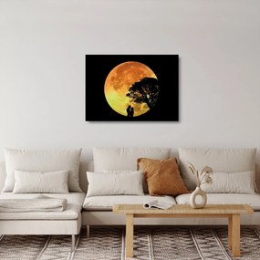Obraz na szkle - cienie w świetle księżyca (70x50 cm)