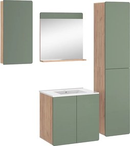 Zestaw mebli łazienkowych goldkraft dąb/zielony 61.8x44.8x57.8 izan