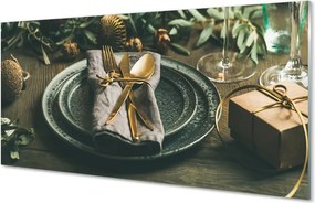 Panel szklany do Kuchni Wigilijne Nakrycie Stołu
