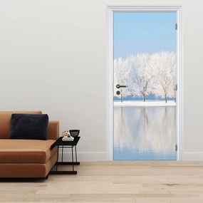 Fototapeta na drzwi - Zimowy krajobraz (95x205cm)