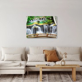 Obraz - Widok magicznych wodospadów (70x50 cm)