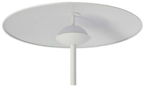 Biała lampa stojąca LED z metalowym kloszem (wysokość 140 cm) Lund – Candellux Lighting