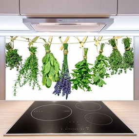 Panel Szklany Płatki Kwiatów i Zioła