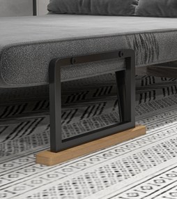 HOMCOM Sofa rozkładana 2 osobowa z Poduszkami Komfortowa i Funkcjonalna Maksymalne obciążenie 120kg 102x73x81cm Ciemnoszara | Aosom PL