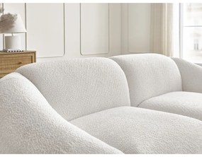 Biała sofa z materiału bouclé 230 cm Tina – Bobochic Paris