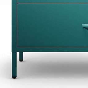 Komoda szafka metalowa morska / turkusowa Modern CARLA, 800 x 1015 x 400 mm