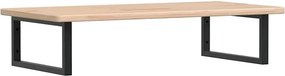 Naturalne półka drewno 100x50 uchwyty czarne R2-B58
