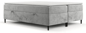 Szare łóżko boxspring ze schowkiem 180x200 cm Araya – Maison de Rêve