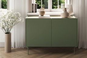 Komoda Desin 120 cm dwudrzwiowa - oliwka / dąb nagano