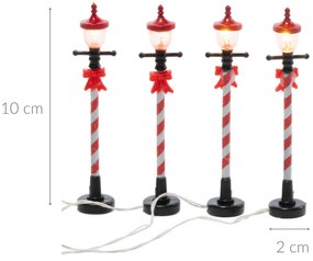 Latarnia świąteczna, świeca LED, 10 cm