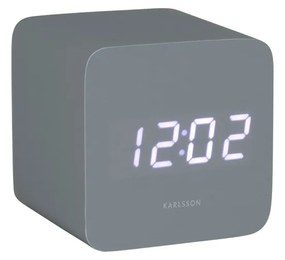 Karlsson 5982GY designerski zegar LED z alarmem szary, 7 cm