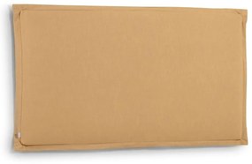 Musztardowy tapicerowany zagłówek 206x106 cm Tanit – Kave Home