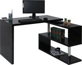 Designerskie biurko narożne MCW-A68 obrotowe,  czarny