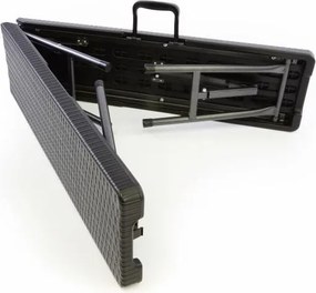 Zestaw mebli ogrodowych imitujących rattan czarny