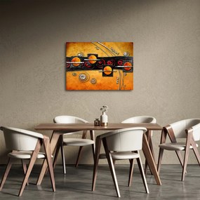 Abstrakcyjny obraz - Planety (70x50 cm)
