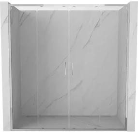 Mexen Exo drzwi prysznicowe podwójne rozsuwane 170 cm, transparent, chrom - 8152-170-000-01-00