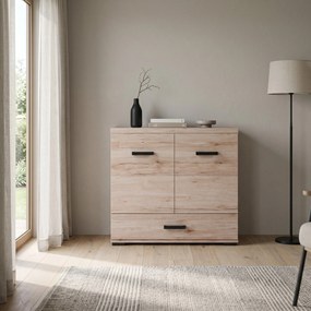 Komoda LIVORNO 90 cm do Salonu Sypialni z Szufladą Dąb