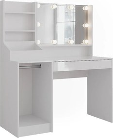 Stolik do przebierania biały/biały wysoki połysk 119.8x50.1x76 sherry