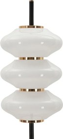 Biało-czarna lampa stojąca ze szklanym kloszem (wysokość 168 cm) Vintage – Mauro Ferretti