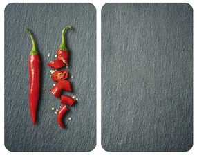 Zestaw 2 szklanych płyt ochronnych na kuchenkę Wenko Cayenne, 52x30 cm