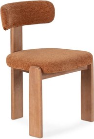 Ceglaste tapicerowane krzesła zestaw 2 szt. Nadia – MOME