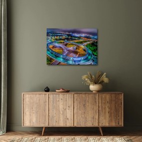 Obraz - nocna panorama miasta (70x50 cm)