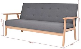 Ciemnoszara sofa do salonu Vabno