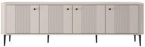 Szafka RTV Vesper 4D 187 cm - kaszmir / czarne nogi