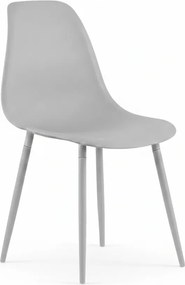 Krzesło do kuchni OSAKA plastikowe, jasnoszare