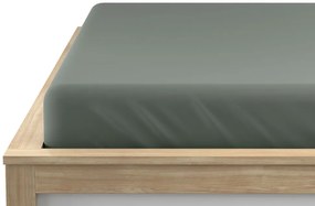 PrzytulneMieszkanie.pl Prześcieradło jersey ciemnozielone 180 x 200 cm