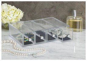 Przezroczysty organizer z 4 szufladami iDesign Clarity, wys. 25,5 cm