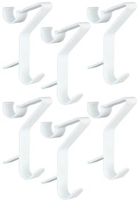Wieszaki łazienkowe FLEXI montowane do grzejnika rurowego, zestaw 6 uchwytów z tworzywa sztucznego - WENKO