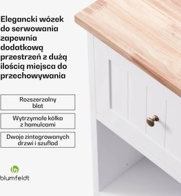Blumfeldt Etsu, wózek do serwowania, wysuwany blat, 2 szuflady, 2 drzwi