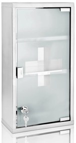 Apteczka SAVE, 25x12x48,5cm, srebrna Monzana