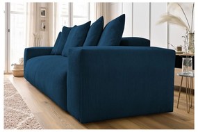 Ciemnoniebieska sztruksowa sofa 280 cm Voltaire – Bobochic Paris