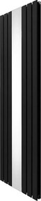 Grzejnik z płaskim lustrem - 1800 mm x 565 mm - czarny