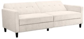 Biała sztruksowa rozkładana sofa 82 cm Hartford – Støraa