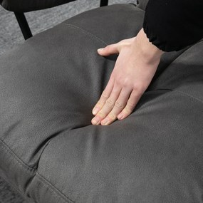 HOMCOM Fotel relaksacyjny z podnóżkiem, obrotowy fotel telewizyjny z funkcją leżenia